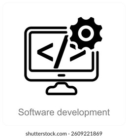 Software Development and coding icon concept