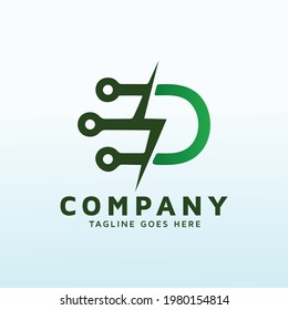 Software Development Company letter ED logo idea