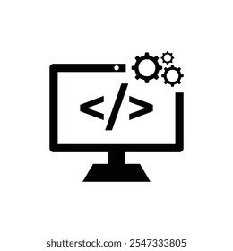modelo de design de vetor de ícone de desenvolvimento de software