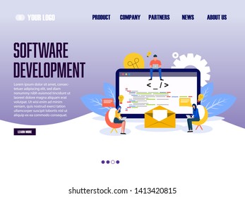 Software Development Landing Page, website template