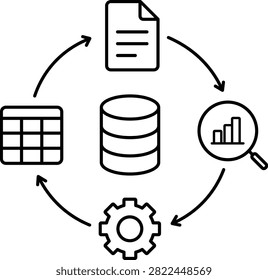 Software Development Lifecycle Line Icon