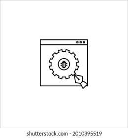 software development linear icon on white background