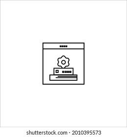 software development linear icon on white background