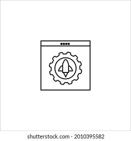 software development linear icon on white background