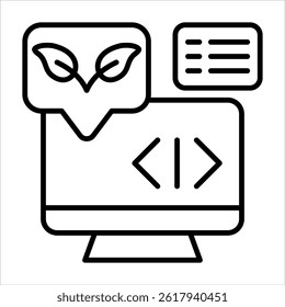 software development outline icon vector illustration