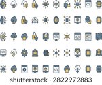 Software development, programming code, web engineering, and IT tech colored line icons.
