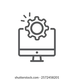  Software development vector design. Desktop service design.