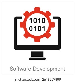 Software Development vector icon concept design