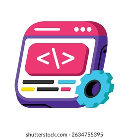Software Development Vector style icon. Eps 10 file