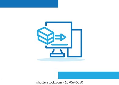 Software, Devices flat line icons set vector illustrations. Computer Accessories Outline minimal signs for electronic store. Pixel perfect