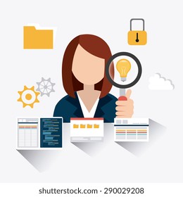 Software digital design, vector illustration eps 10