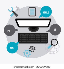 Software digital design, vector illustration eps 10