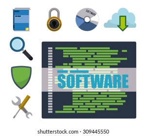 Software digital design, vector illustration eps 10.