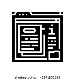 software documentation glyph icon vector. software documentation sign. isolated symbol illustration