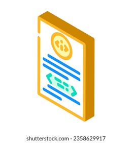 software documentation isometric icon vector. software documentation sign. isolated symbol illustration