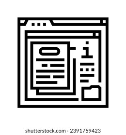 software documentation line icon vector. software documentation sign. isolated contour symbol black illustration