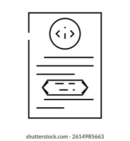 software documentation line icon vector. software documentation sign. isolated contour symbol black illustration