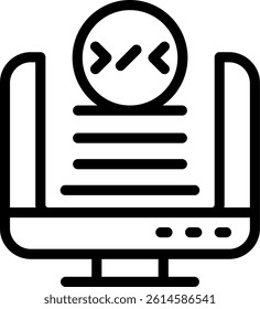 Software Documentation Line Vector Icon Design