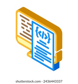 software documentation technical writer isometric icon vector. software documentation technical writer sign. isolated symbol illustration