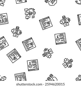 software engineer computer code vector seamless pattern thin line illustration