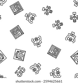 software engineer computer code vector seamless pattern thin line illustration