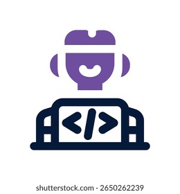 software engineer duotone icon. Sleek and modern vector icon for websites, mobile apps, marketing materials, and corporate design. Fully scalable and ready to use.