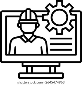 Software engineer vector icon. Can be used for printing, mobile and web applications.