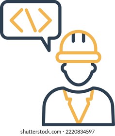 Software engineer Vector icon which is suitable for commercial work and easily modify or edit it
