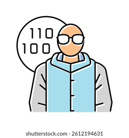 software engineer worker color icon vector. software engineer worker sign. isolated symbol illustration