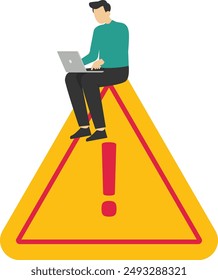 Software engineer working on errors. Open source programming, digital products code. Vector illustration

