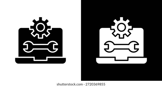 Icono de ingeniería de software, icono de estilo de glifo para Sitio web o App móvil