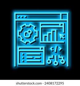 software erp neon light sign vector. software erp illustration