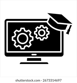 Ilustración vectorial de iconos de glifo de software