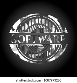  Software grey camouflage emblem