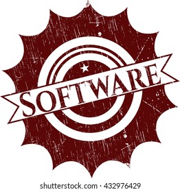 Software grunge style stamp