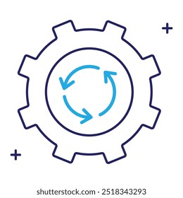 Software und Hardware Reverse Engineering Vektor Icon Design, Systemanalyse, technische Untergliederung, Technologie, Engineering-Tools