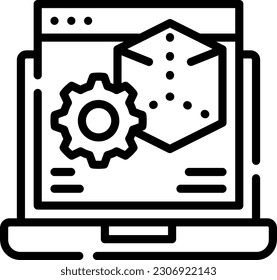icono de software con color negro