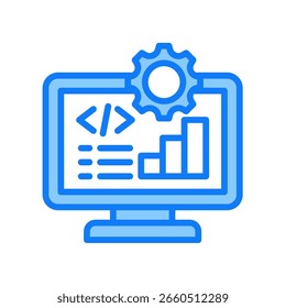 Icono de software Ilustración vectorial azul