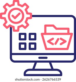 Vektorgrafik mit Softwaresymbolen