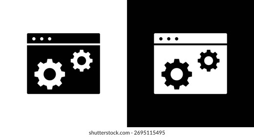 Concepto de icono de software. icono de silueta.