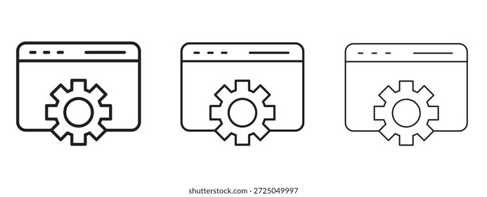 Icono de software. Ilustración vectorial de estilo minimalista dibujado a mano