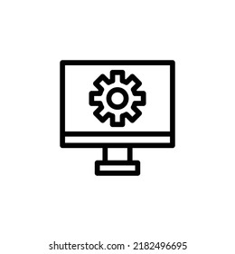 Software Icon. Line Art Style Design Isolated On White Background