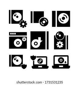 icono de software o logotipo símbolo de signo aislado ilustración vectorial - Colección de iconos vectoriales de estilo negro de alta calidad
