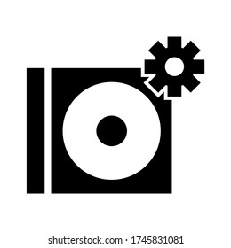icono de software o logotipo símbolo de signo aislado ilustración vectorial - iconos vectoriales de estilo negro de alta calidad
