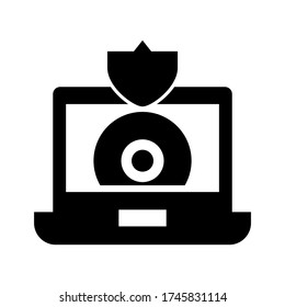 Symbol für Software oder Logo isolierte Symbol-Vektor-Illustration für Zeichen - Hochwertige Zeichen für Vektoren mit schwarzem Stil
