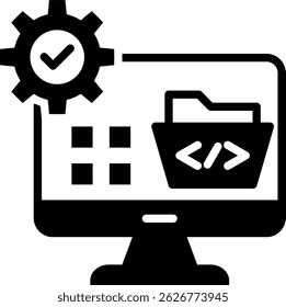 Ilustração de vetor misto de ícone de software