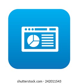 Software Icon On Blue Button,clean Vector