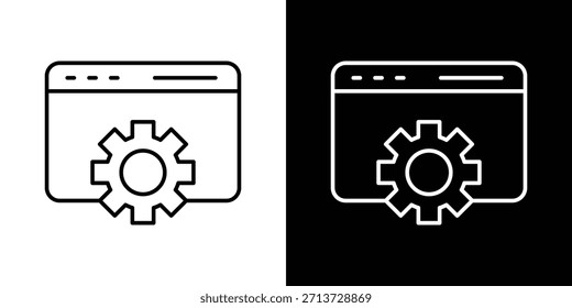 Icono del software, muestra del Vector del contorno, Descarga del diseño del logotipo
