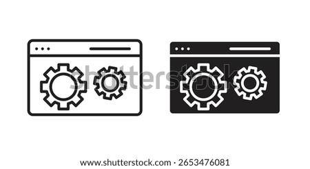 Software icon, outline vector sign, linear and solid style pictogram isolated on white.