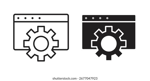 Software-Icon Set Line Art und Glyphe Design. EPS10